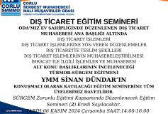 Dış Ticaret Muhasebesi Eğitimine Davetlisiniz..!