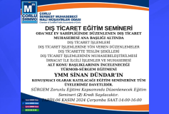 Dış Ticaret Muhasebesi Eğitimine Davetlisiniz..!