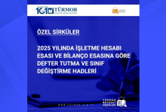 Özel Sirküler: 2025 Yılında İşletme Hesabı Esası ve Bilanço Esasına Göre Defter Tutma ve Sınıf Değiştirme Hadleri