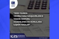 2025 Yılında Yeminli Mali Müşavirlerce Tasdik Raporu Düzenlenecek Konulara İlişkin Hadler