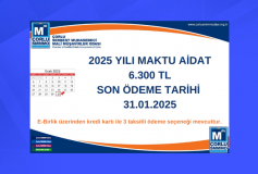2025 Yılı Maktu Aidat Ücreti Hk