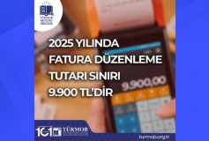 2025 Yılında Fatura Düzenleme Tutarı Sınırı 9.900 TL’dır.