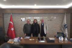 TÜRMOB Genel Sekreteri Sayın Yahya ARIKAN, Yönetim Kurulu Başkanımız Sayın Ayşe EROĞLU’nu Makamında ziyaret etmişlerdir.