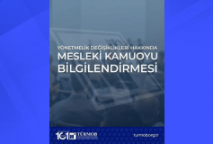 Yönetmelik Değişiklikleri Hakkında Mesleki Kamuoyu Bilgilendirmesi