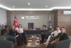 Smmm Sema BEKÇİ ve Dr.Şefik Naci ADALILAR, Yönetim Kurulu Başkanımız Ayşe EROĞLU’nu Makamında ziyaret etmişlerdir.