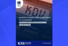 İndirimli Orana Tabi Teslimlerde Yılı İçerisinde Nakden İade Uygulamasına Son Verildi