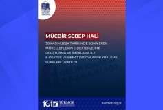 Mücbir Sebep Hali 30 Kasım 2024 Tarihinde Sona Eren Mükelleflerin Elektronik Defterlerini Oluşturma ve İmzalama Süresi ile Elektronik Defter ve Berat Dosyalarını Yükleme Süresi Uzatıldı