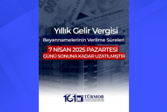2 Nisan 2025 günü sonuna kadar verilmesi gereken 2024 takvim yılına ilişkin Yıllık Gelir Vergisi beyannamelerinin verilme süreleri ile bu beyannameler üzerine tahakkuk eden vergilerin ödeme süreleri 7 Nisan 2025 Pazartesi günü sonuna kadar uzatılmıştır.