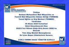 2025/1'inci Dönem SGS'ye Girecek Tüm Aday Meslek Mensuplarına Başarılar Dileriz