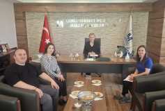 Türkiye İş Bankası Çorlu Şube II.Müdür Şenay DÖKER, Müşteri İlişkileri Yöneticisi Şaziye KANAT ve Müşteri Temsilcisi Tanzer ATASOY, Yönetim Kurulu Başkanımız Ayşe EROĞLU’nu Makamında ziyaret etmişlerdir.