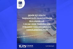 Şehir İçi Yolcu Taşımacılığı Faaliyetinde Bulunanlar, 01 Ocak 2026 Tarihinden İtibaren Gerçek Usulde Vergilendiriliyor