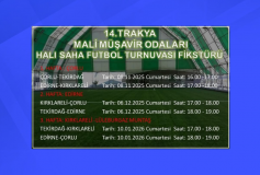 14. TRAKYA SMMM ODALARI FUTBOL TURNUVASI FİKSTÜRÜ