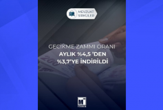 Gecikme Zammı Oranı Aylık %4,5’den, %3,7’ye İndirildi