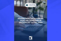 Yeminli Mali Müşavirler Odaları Yönetmelik Değişikliği Yayımlandı