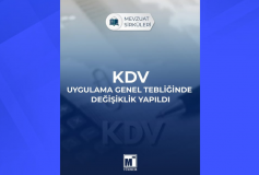 KDV Uygulama Genel Tebliğinde Değişiklik Yapıldı