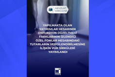 Yapılmakta Olan Yatırımlar Hesabının Enflasyon Düzeltmesi Farklarının İzlediği Özel Fonlar Hesabındaki Tutarların Vergilendirilmesine İlişkin VUK Sirküleri Yayımlandı