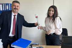 01-07 Mart Muhasebe Haftası kapsamında Çorlu SMMM Odası Yönetim Kurulu Bşk Ayşe EROĞLU ve Yönetim Kurulumuz Çorlu VD Md Sayın İbrahim YILMAZ’ı ve Md Yrd Sayın Özgür SAMĞAR'ı Makamında Ziyaret Ettiler