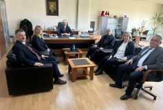 01-07 Mart Muhasebe Haftası kapsamında Çorlu SMMM Odası Yönetim Kurulu Bşk Ayşe EROĞLU ve Yönetim Kurulumuz Çorlu VD Md Sayın İbrahim YILMAZ’ı ve Md Yrd Sayın Özgür SAMĞAR'ı Makamında Ziyaret Ettiler