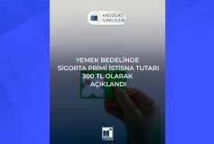 Yemek Bedelinde Sigorta Primi İstisna Tutarı 300 TL Olarak Açıklandı