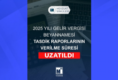2025 Yılı Gelir Vergisi Beyannamesi Tasdik Raporlarının Verilme Süresi Uzatıldı