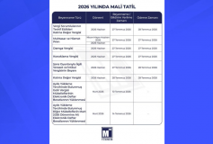Mali Tatil 1-20 Temmuz 2026 Tarihleri Arasında Uygulanıyor