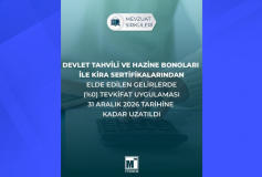 Devlet Tahvili ve Hazine Bonoları ile Kira Sertifikalarından Elde Edilen Gelirlerde (%0) Tevkifat Uygulaması 31 Aralık 2026 Tarihine Kadar Uzatıldı