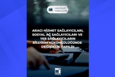 Aracı Hizmet Sağlayıcıları, Sosyal Ağ Sağlayıcıları ve Yer Sağlayıcıların Bildirim Yükümlülüğünde Değişiklik Yapıldı