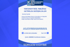 Çorlu SMMM Odası ve Tekirdağ Valiliği İl Sanayi ve Teknoloji Müdürlüğü İşbirliğiyle Düzenlenecek “Yeni Sanayi Sicil Tebliği ile Getirilen Değişiklikler” Konulu Bilgilendirme Seminerine, Tüm Üyelerimiz Davetlidir!