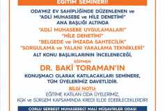 Çorlu Smmm Odası ve Fac Business Academy İşbirliğiyle Düzenlenecek Eğitim Seminerine, Tüm Üyelerimiz Davetlidir!