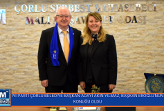 İyi Parti Çorlu Belediye Başkan Adayi Akin Yilmaz, Başkan Eroğlu'nun Konuğu Oldu