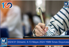 2024/1 Dönemi, 4-13 Mayıs 2024 Ymm Sınav Duyurusu