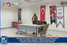 Oda'miz Staj Eğitim Komitesi Başkani Sayin Serpil Bayri, Şehit Ulaş Türk Mesleki Ve Teknik Anadolu Lisesi Mesleki Tanitim Günleri Toplantisi'na Katildi