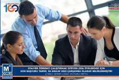 Stajyer Öğrenci Çaliştirmak İsteyen Oda Üyelerimiz İçin Son Başvuru Tarihi 06 Aralik 2023 Çarşamba Olarak Belirlenmiştir!