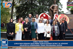 Çorlu Smmm Odasi, Çorlu'nun Düşman İşgalinden Kurtuluşunun 101'inci Yil Dönümü Dolayisiyla Düzenlenen Tören Programina Katildi