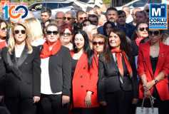 Çorlu Smmm Odasi, Cumhuriyet'imizin 100'üncü Yili Dolayisiyla Düzenlenen Çelenk Sunma Törenine Katildi
