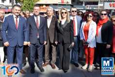 Çorlu Smmm Odasi, Cumhuriyet'imizin 100'üncü Yili Dolayisiyla Düzenlenen Çelenk Sunma Törenine Katildi