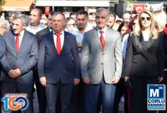 Çorlu Smmm Odasi, Cumhuriyet'imizin 100'üncü Yili Dolayisiyla Düzenlenen Çelenk Sunma Törenine Katildi