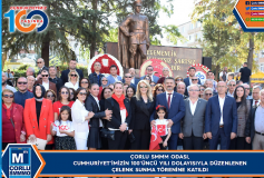 Çorlu Smmm Odasi, Cumhuriyet'imizin 100'üncü Yili Dolayisiyla Düzenlenen Çelenk Sunma Törenine Katildi