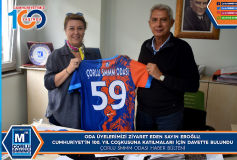 Oda Üyelerimizi Ziyaret Eden Sayin Eroğlu, Cumhuriyet'in 100. Yil Coşkusuna Katilmalari İçin Davette Bulundu