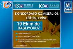Konkordato Komiserliği Eğitimlerine 19 Ekim'de Başlıyoruz...