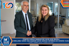 Yönetim Kurulu Başkani'miz Sayin Ayşe Eroğlu, Kirklareli Smmm Oda Başkani Sayin Burhan Üstünkol'un Konuğu Oldu