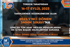 16-17 Eylül 2023 Tarihlerinde Yapilacak 2023/2'nci Dönem Smmm Sinavi'na Girecek Tüm Adaylara Başarilar Dileriz!