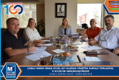 Çorlu Smmm Odasi Eylül Ayi Olağan Yönetim Kurulu Toplantisi, 11 Eylül'de Gerçekleştirildi!