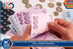 01/07/2023-31/12/2023 Döneminde Uygulanacak Asgari Ücret Desteği İle İlgili Usul Ve Esaslar Açiklandi