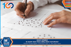 2023/3 Dönemi, 18 Kasım 2023 Staja Giriş Sınav Duyurusu