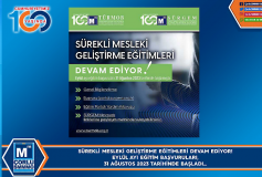 Sürekli Mesleki Geliştirme Eğitimleri Devam Ediyor!...eylül Ayı Eğitim Başvuruları 31 Ağustos 2023 Tarihinde Başlamıştır.