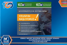 Türmob-Sürgem Kooperatifçilik Eğitimleri 4 Eylül'de Başlıyor!...