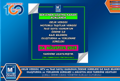 Gelir Vergisi, Mtv Ve 7440 Sayili Kanunun Ödeme Süreleri İle Bazi Bildirim, Oluşturma Ve Yüklenme Süreleri 4 Ağustos 2023 Tarihine Uzatildi!