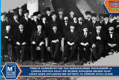 Lozan Bariş Antlaşmasi'nin 100'üncü Yil Dönümü Kutlu Olsun