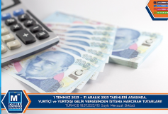 1 Temmuz 2023-31 Aralık 2023 Tarihleri Arasında Yurtiçi Ve Yurtdışı Gelir Vergisinden İstisna Harcırah Tutarları